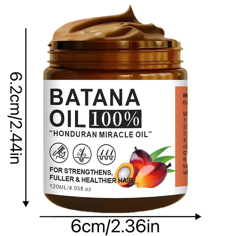 100% Pure Batana Oil – Honduran Miracle Oil for Stronger, Fuller & Healthier Hair (120ml)
