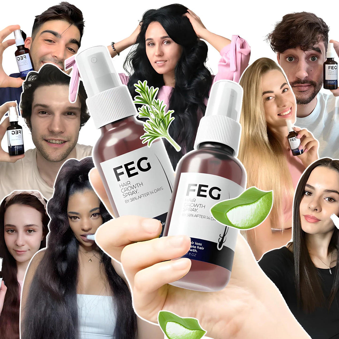 FEG Hair Growth Spray For Both Men & Women - FDA Approved - Made in USA
