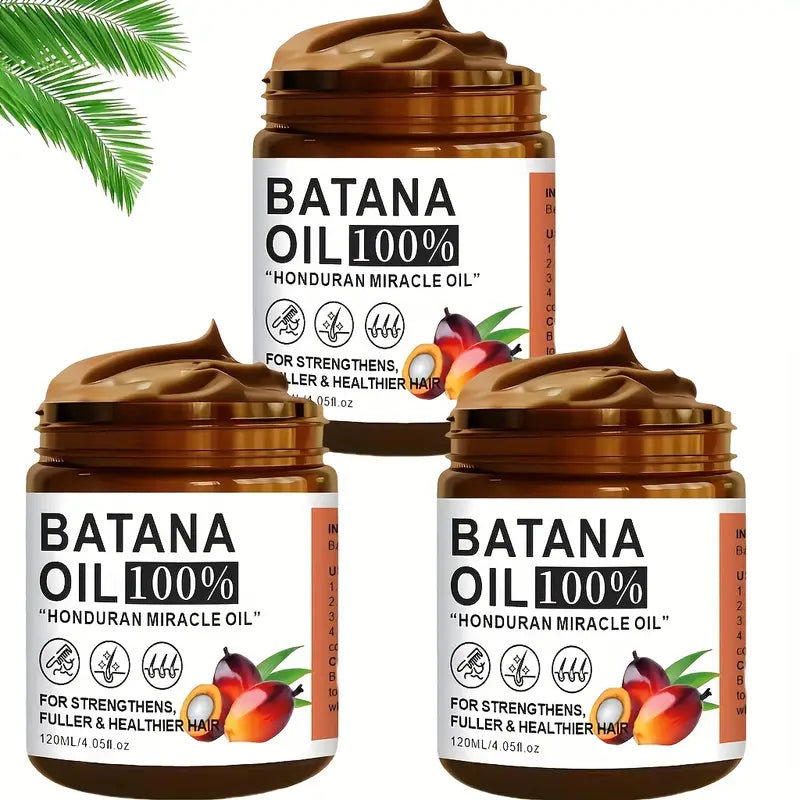 100% Pure Batana Oil – Honduran Miracle Oil for Stronger, Fuller & Healthier Hair (120ml)