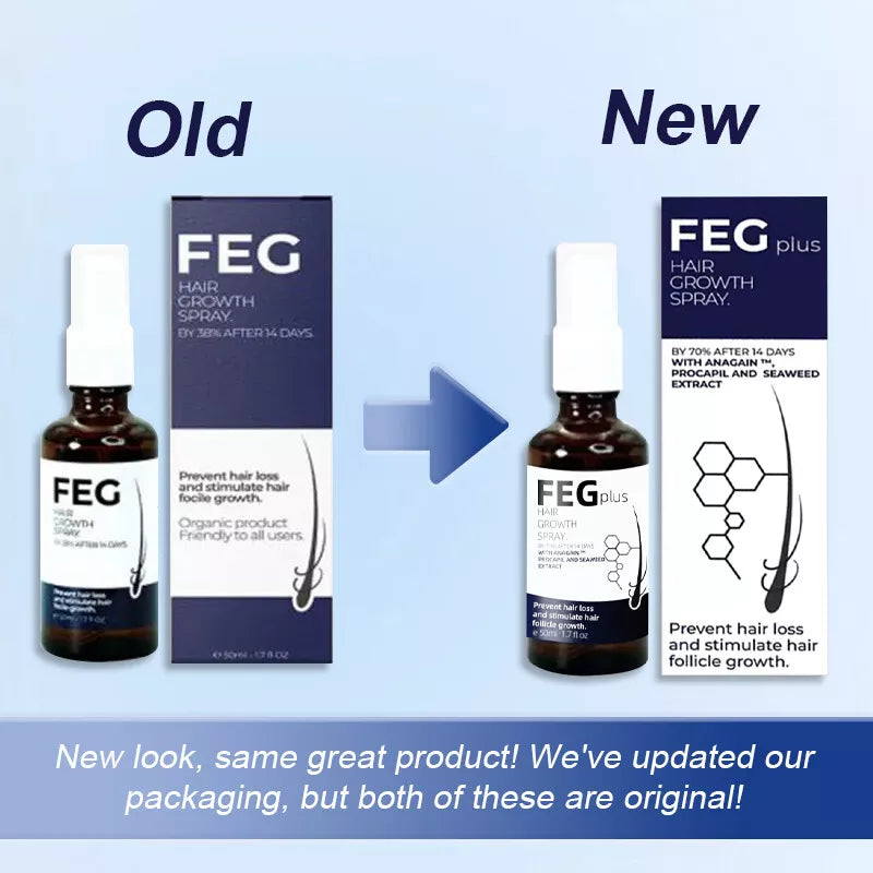 ✨ FEG Hair Growth Spray for Men & Women 🌿 | FDA Approved ✅ | Made in USA | Stronger, Upgraded Version! 💪💇♂️💇♀️