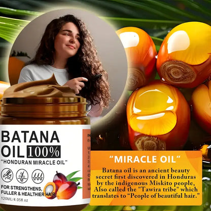 100% Pure Batana Oil – Honduran Miracle Oil for Stronger, Fuller & Healthier Hair (120ml)